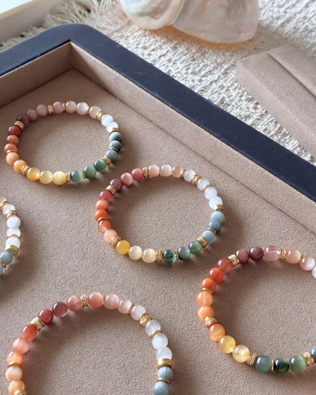 Aurora · Multicolour Rabbit Hair Quartz Bracelet