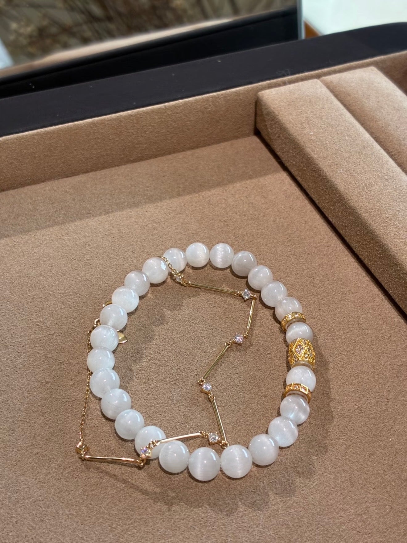 Moon Veil · White Cat's Eye Rabbit Hair Quartz