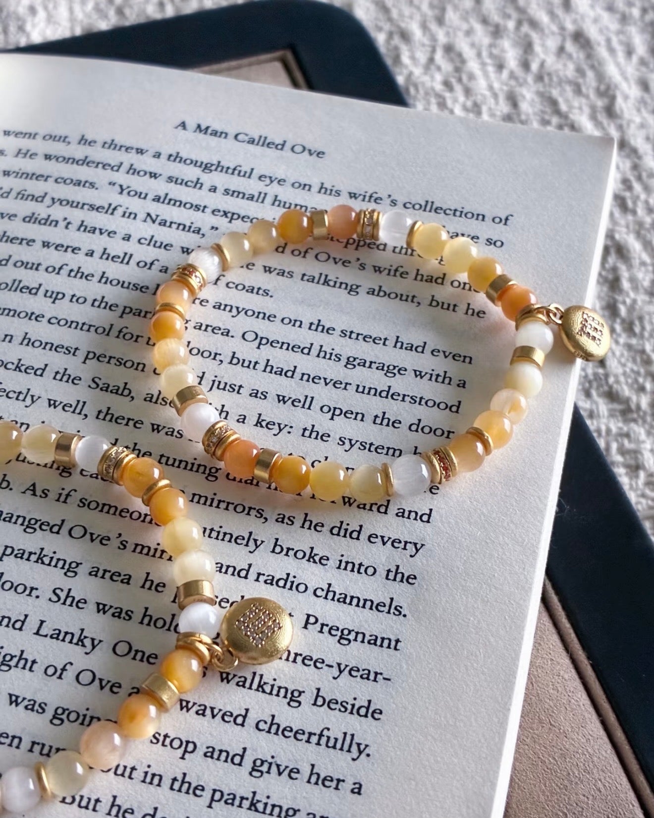 Golden Hour · Multicolour Rabbit Hair Quartz Bracelet