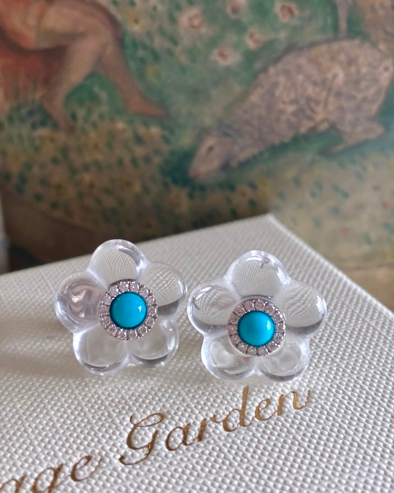 Summer Bloom · Clear Quartz Earrings