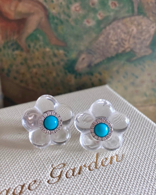 Summer Bloom · Clear Quartz Earrings