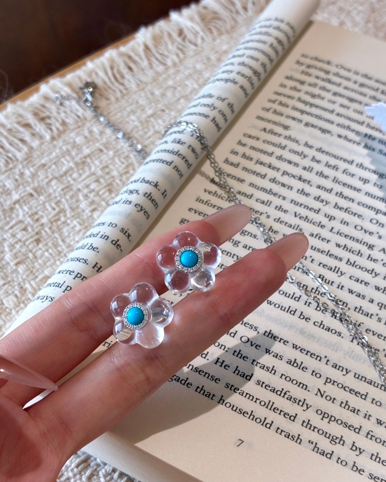 Summer Bloom · Clear Quartz Earrings