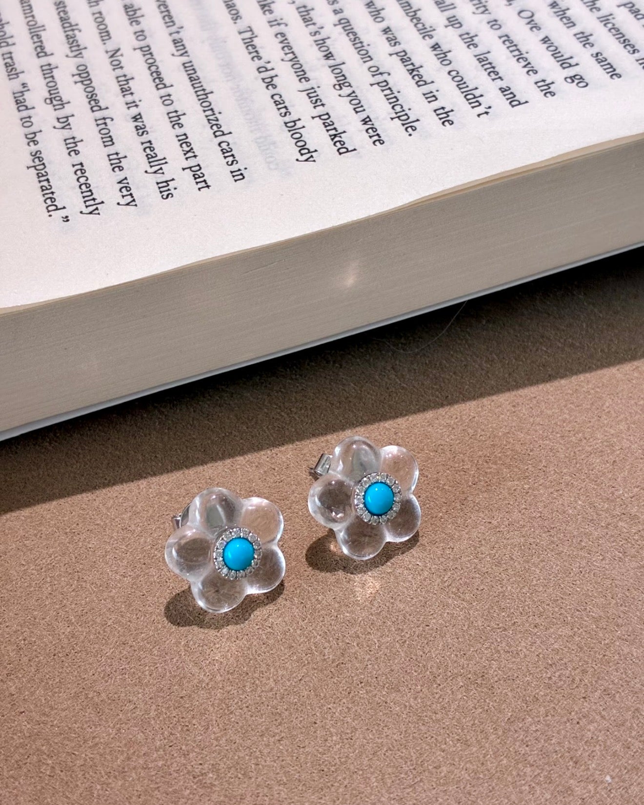 Summer Bloom · Clear Quartz Earrings